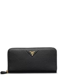 Prada кошелек с круговой молнией, черный