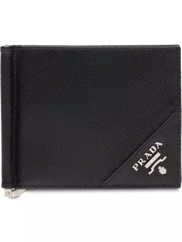 Prada кошелек с логотипом, черный