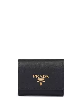 Prada кошелек с логотипом, черный