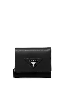 Prada кошелек с логотипом, черный