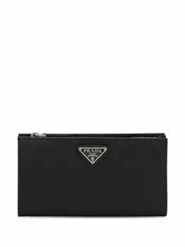 Prada кошелек с логотипом, черный