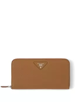Prada кошелек с логотипом, коричневый
