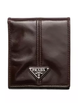Prada кошелек с логотипом, коричневый