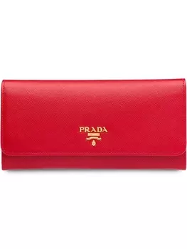 Prada кошелек с логотипом, красный