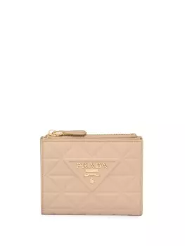 Prada кошелек с логотипом, нейтральный цвет