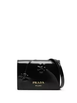 Prada кошелек с тиснением, черный