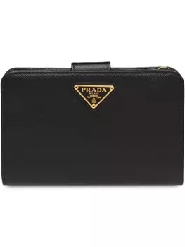 Prada кошелек среднего размера, черный