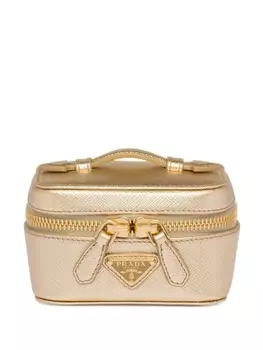 Prada косметичка на молнии, золотистый