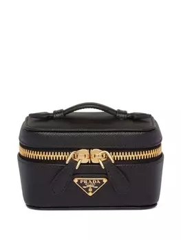 Prada косметичка с логотипом, черный