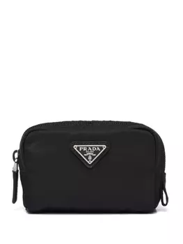 Prada косметичка с логотипом, черный