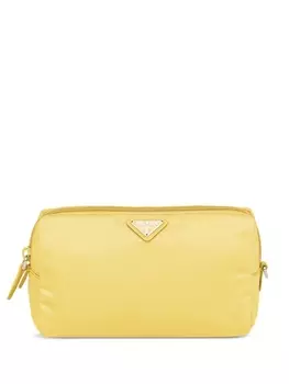 Prada косметичка с логотипом, желтый