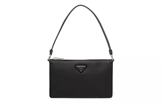 PRADA Кожаная мини-сумка женская черная