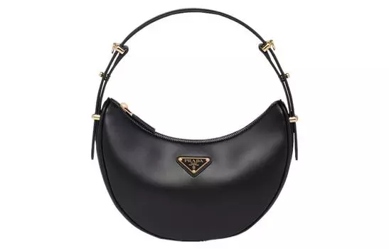PRADA Кожаная сумка через плечо Arqu, черная