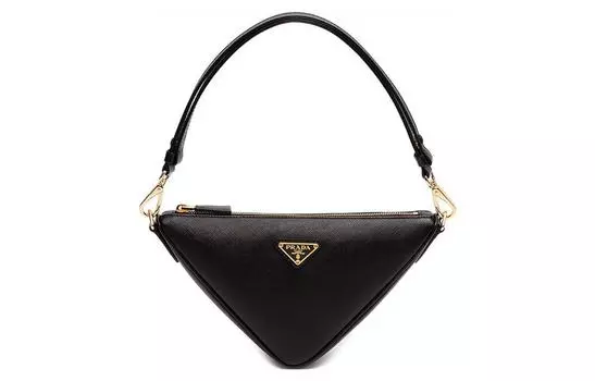 PRADA Кожаная сумка через плечо женская, черная