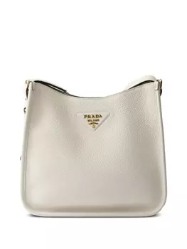 Prada кожаная сумка среднего размера, белый