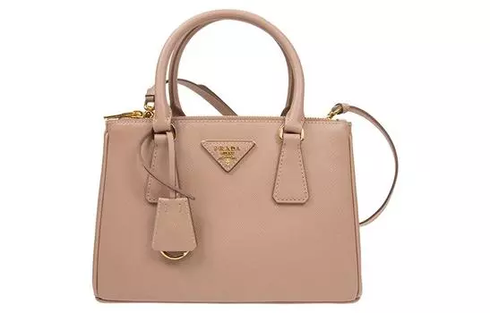 PRADA Кожаная сумка-тоут, сумка для покупок, женская сумка-тоут, розовая