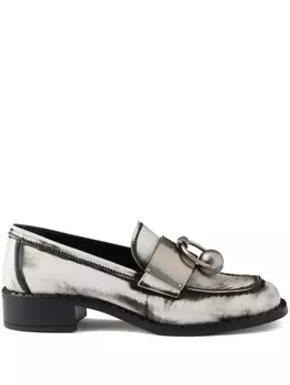 Prada кожаные лоферы, белый