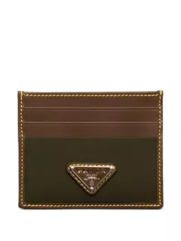 Prada кожаный картхолдер, зеленый