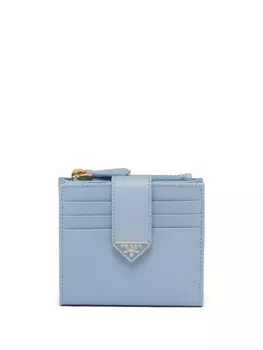 Prada кожаный кошелек с треугольным логотипом, синий