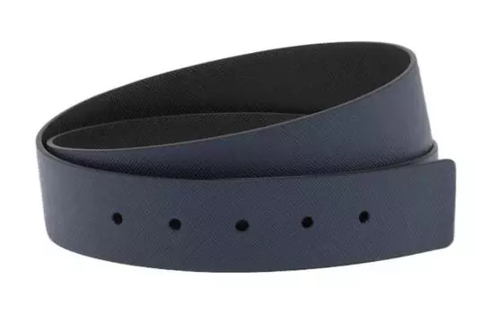 PRADA Кожаный ремень мужской, темно-фиолетовый, сине-черный, ширина 3,5 см