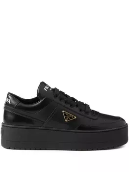 Prada кроссовки Downtown Bold из кожи, черный