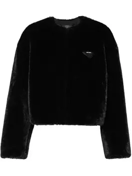 Prada куртка Aspen с логотипом, черный