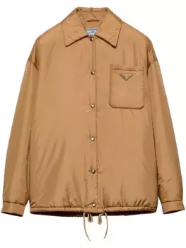Prada куртка-бомбер Re-Nylon, коричневый