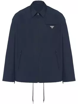 Prada куртка на молнии с логотипом, синий