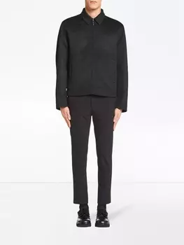 Prada куртка-рубашка на молнии, черный