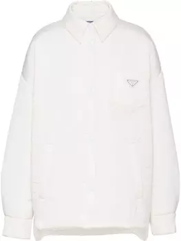 Prada куртка-рубашка Re-Nylon, белый
