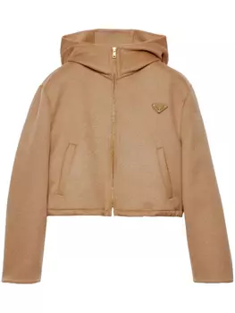 Prada куртка с логотипом, коричневый