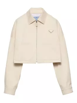 Prada куртка с логотипом, нейтральный