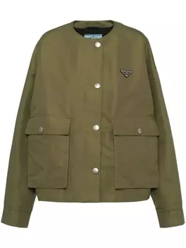 Prada куртка с логотипом, зеленый
