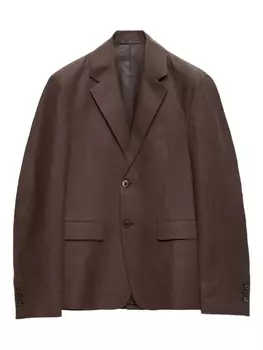 Prada льняной пиджак, коричневый