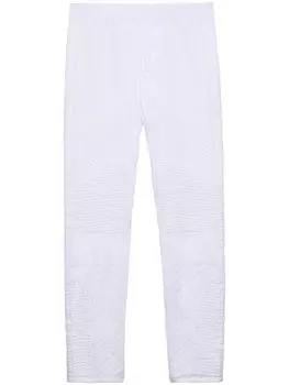 Prada легинсы с жаккардовыми вставками, белый