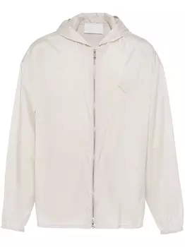Prada легкая куртка с логотипом, белый
