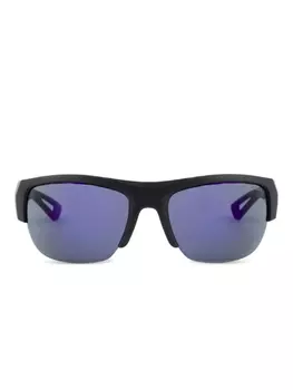 Prada Linea Rossa logo-print солнцезащитные очки, черный