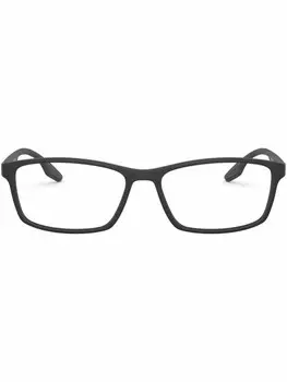 Prada Linea Rossa очки Lifestyle в прямоугольной оправе, черный