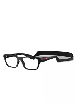Prada Linea Rossa очки с логотипом, черный
