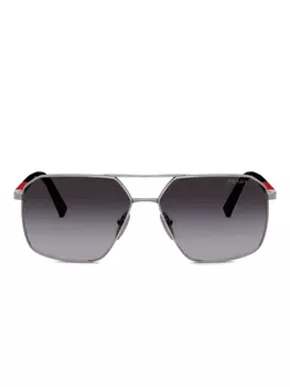 Prada Linea Rossa pilot-frame солнцезащитные очки, серый