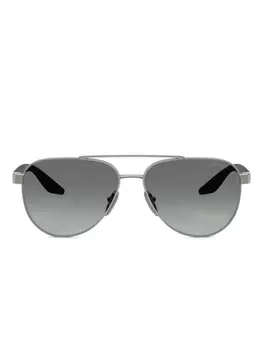 Prada Linea Rossa pilot-frame солнцезащитные очки, серый