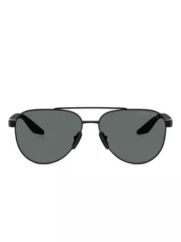 Prada Linea Rossa pilot-frame солнцезащитные очки, черный