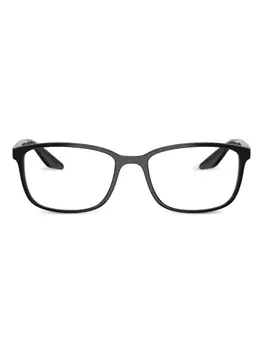 Prada Linea Rossa rectangle-frame очки, черный