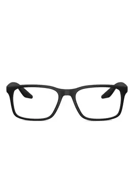 Prada Linea Rossa rectangle-frame очки, черный