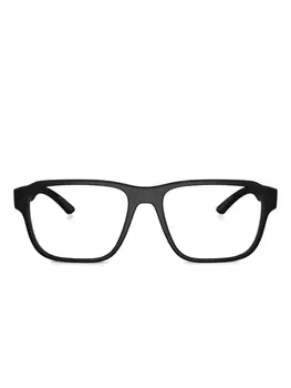 Prada Linea Rossa rectangle-frame очки, черный