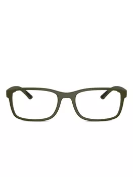 Prada Linea Rossa rectangle-frame очки, зеленый