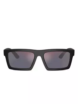 Prada Linea Rossa rectangle-frame солнцезащитные очки, черный