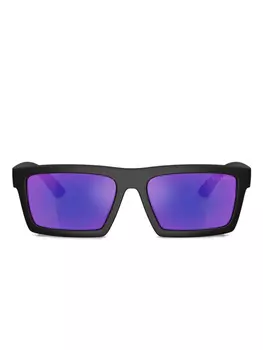 Prada Linea Rossa rectangle-frame солнцезащитные очки, черный
