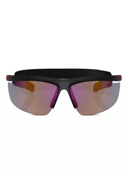 Prada Linea Rossa shield-frame солнцезащитные очки, черный