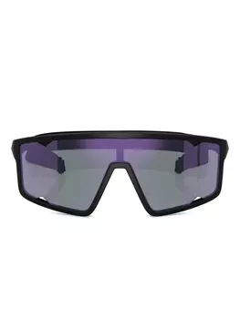 Prada Linea Rossa shield-frame солнцезащитные очки, черный
